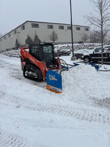 Snow Clearing with Kubota Skid Steer image